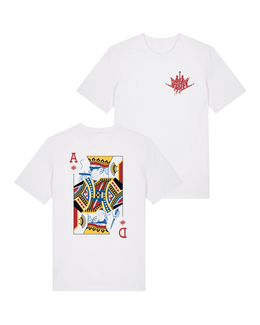 HVIT ALL INN T-SKJORTE